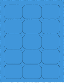Sheet of 2.5" x 1.875" True Blue labels