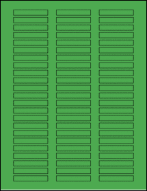 Sheet of 2" x 0.3125" True Green labels