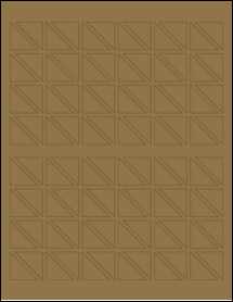 Sheet of 1.018" x 1.018" Brown Kraft labels