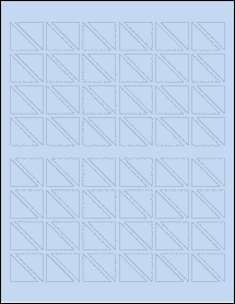 Sheet of 1.018" x 1.018" Pastel Blue labels