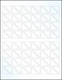 Sheet of 1.018" x 1.018" Clear Gloss Inkjet labels