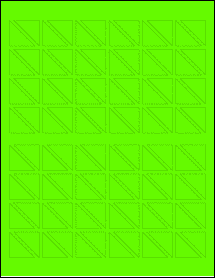 Sheet of 1.018" x 1.018" Fluorescent Green labels