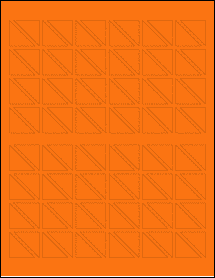 Sheet of 1.018" x 1.018" Fluorescent Orange labels