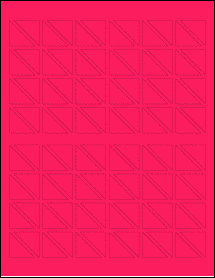 Sheet of 1.018" x 1.018" Fluorescent Pink labels