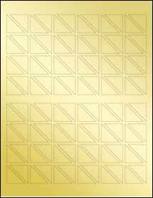 Sheet of 1.018" x 1.018" Gold Foil Inkjet labels