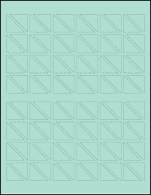 Sheet of 1.018" x 1.018" Pastel Green labels