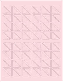 Sheet of 1.018" x 1.018" Pastel Pink labels