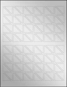 Sheet of 1.018" x 1.018" Silver Foil Laser labels