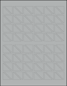 Sheet of 1.018" x 1.018" True Gray labels