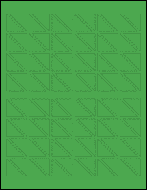 Sheet of 1.018" x 1.018" True Green labels