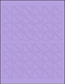 Sheet of 1.018" x 1.018" True Purple labels