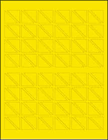 Sheet of 1.018" x 1.018" True Yellow labels