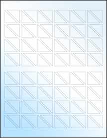 Sheet of 1.018" x 1.018" White Gloss Inkjet labels