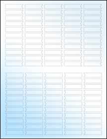 Sheet of 1.425" x 0.35" White Gloss Laser labels