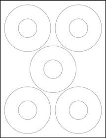 1.75 Circle Blank Label Template - OL914