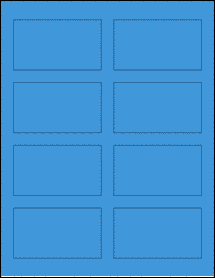 Sheet of 3.5" x 2" True Blue labels
