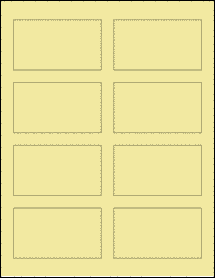 Sheet of 3.5" x 2" Pastel Yellow labels