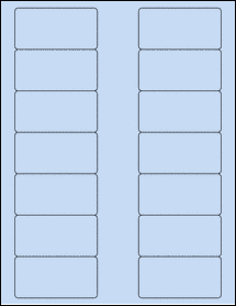 Sheet of 3" x 1.5" Pastel Blue labels