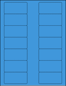 Sheet of 3" x 1.5" True Blue labels