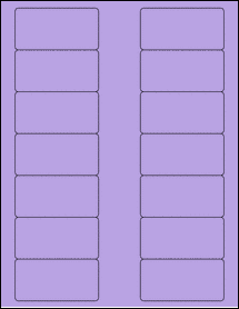 Sheet of 3" x 1.5" True Purple labels
