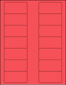 Sheet of 3" x 1.5" True Red labels