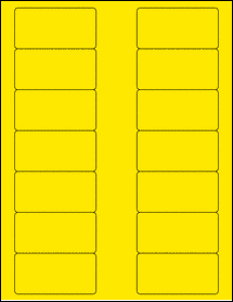Sheet of 3" x 1.5" True Yellow labels
