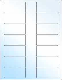 Sheet of 3" x 1.5" White Gloss Inkjet labels