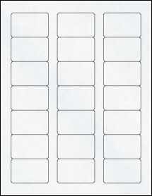 Sheet of 2.1095" x 1.375" Clear Matte Laser labels