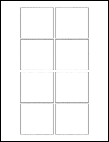 Sheet of 2.625" x 2.375" 100% Recycled White labels