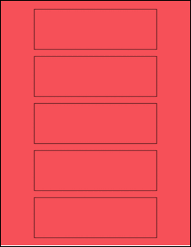 Sheet of 5.5" x 1.8" True Red labels