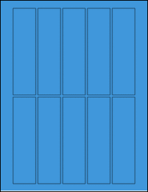 Sheet of 1.3125" x 5" True Blue labels