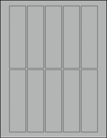 Sheet of 1.3125" x 5" True Gray labels
