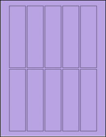 Sheet of 1.3125" x 5" True Purple labels