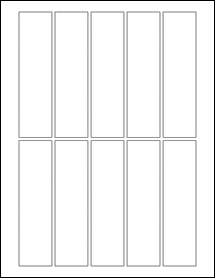 Sheet of 1.3125" x 5" Standard White Matte labels