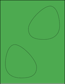 Sheet of 4.125" x 4.4" True Green labels