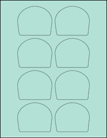 Sheet of 2.7559" x 2.3325" Pastel Green labels