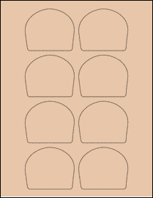 Sheet of 2.7559" x 2.3325" Light Tan labels