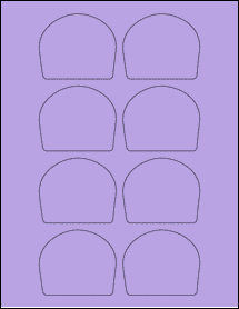 Sheet of 2.7559" x 2.3325" True Purple labels