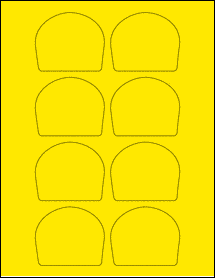 Sheet of 2.7559" x 2.3325" True Yellow labels