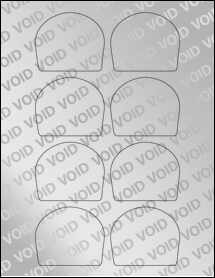 Sheet of 2.7559" x 2.3325" Void Silver Polyester labels