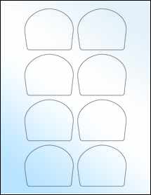Sheet of 2.7559" x 2.3325" White Gloss Laser labels