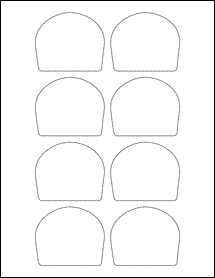 Sheet of 2.7559" x 2.3325" Standard White Matte labels