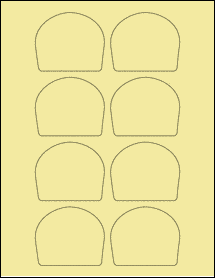 Sheet of 2.7559" x 2.3325" Pastel Yellow labels