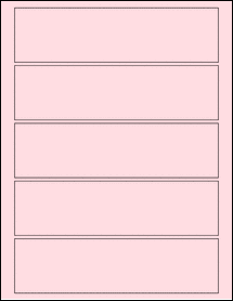 Sheet of 7.5" x 2" Pastel Pink labels