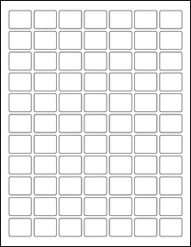 Sheet of 1.00394" x 0.80709"  labels