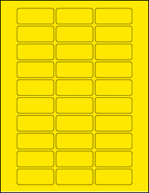 Sheet of 2.125" x 0.9" True Yellow labels