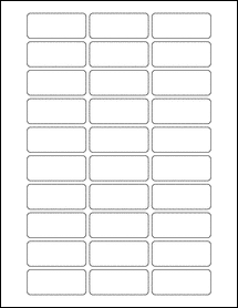 Sheet of 2.125" x 0.9" Standard White Matte labels