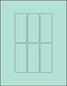 Sheet of 1.5" x 3.75" Pastel Green labels