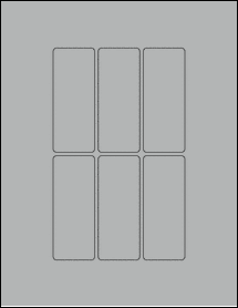 Sheet of 1.5" x 3.75" True Gray labels
