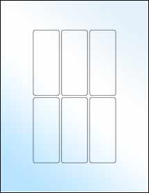 Sheet of 1.5" x 3.75" White Gloss Laser labels